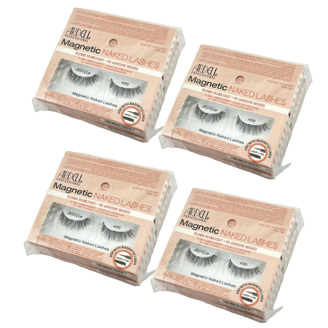 Set of 4 boxes - ARDELL Magnetic Naked Lashes 420 - Natural Look – Cosmetics | Glam Command