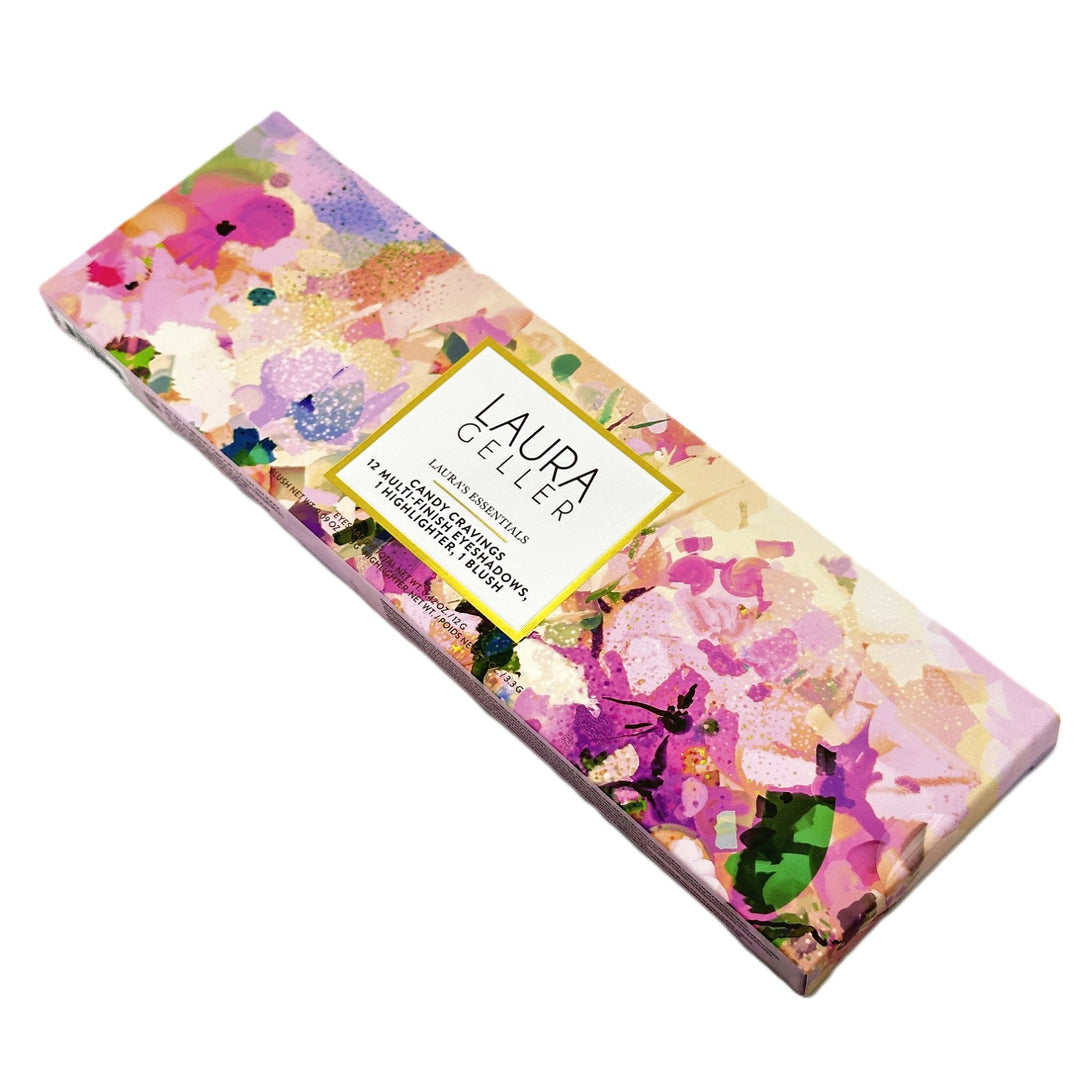 Laura Geller Laura's Essentials Candy Cravings Palette – 12 Multi-Finish Eyeshadows + 1 Highlighter + 1 Blush