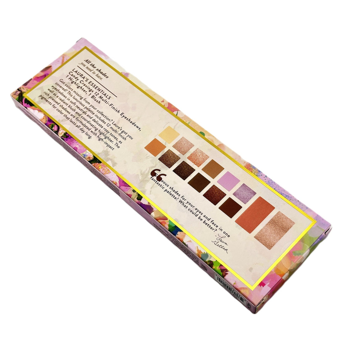 Laura Geller Laura's Essentials Candy Cravings Palette – 12 Multi-Finish Eyeshadows + 1 Highlighter + 1 Blush