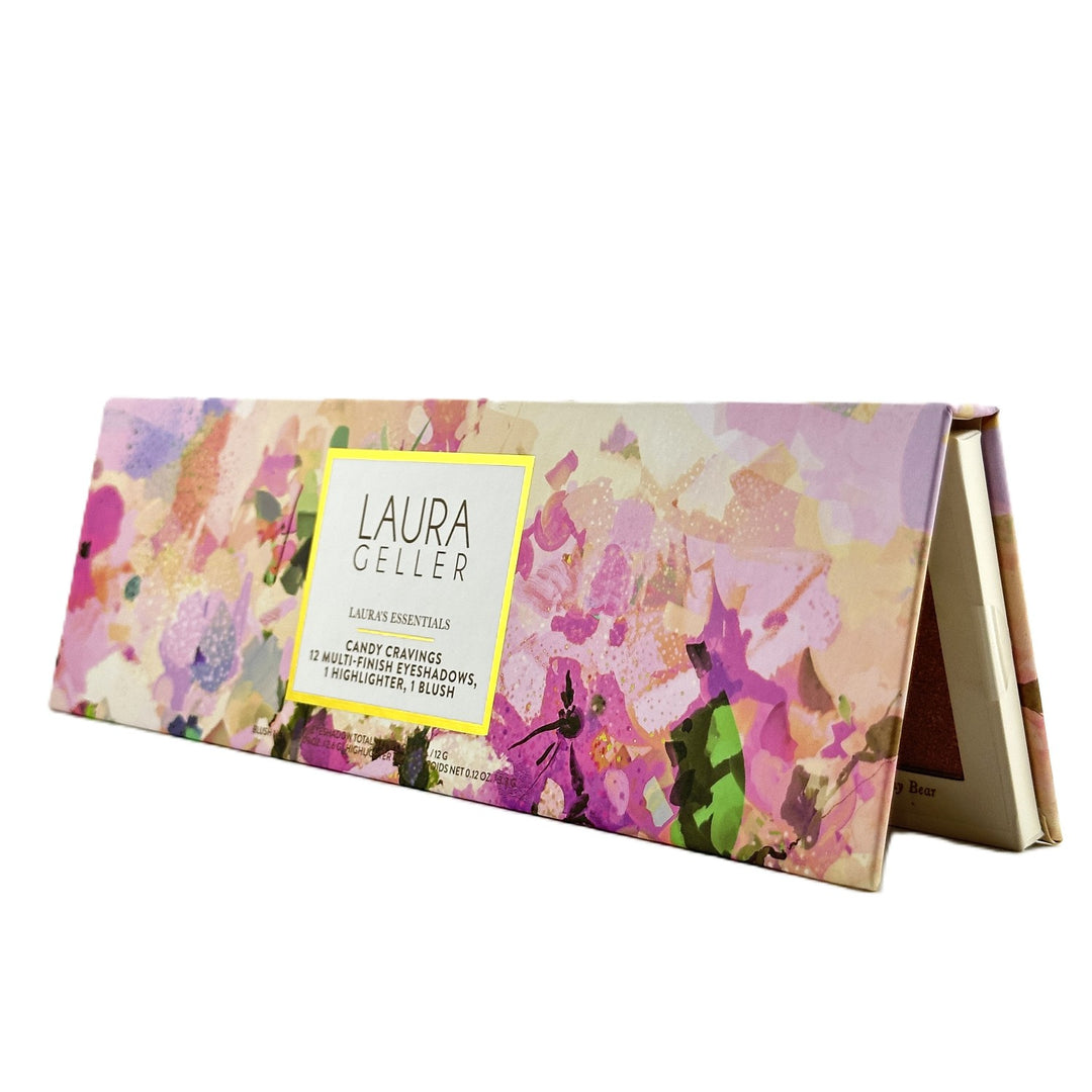 Laura Geller Laura's Essentials Candy Cravings Palette – 12 Multi-Finish Eyeshadows + 1 Highlighter + 1 Blush
