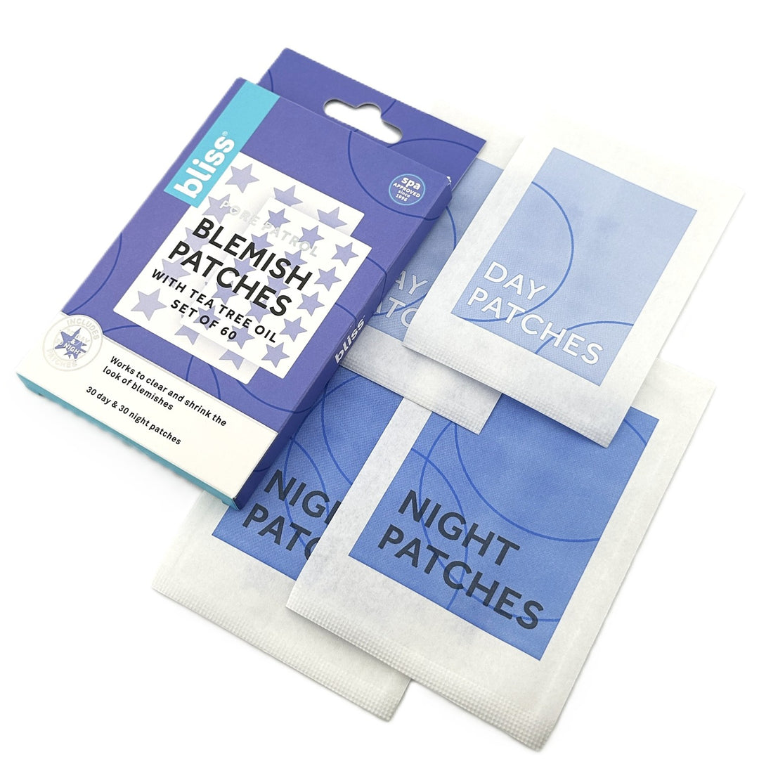 bliss Pore Patrol Blemish Patches with Tea Tree Oil – 60 Patches – Cosmetics | Glam Command
