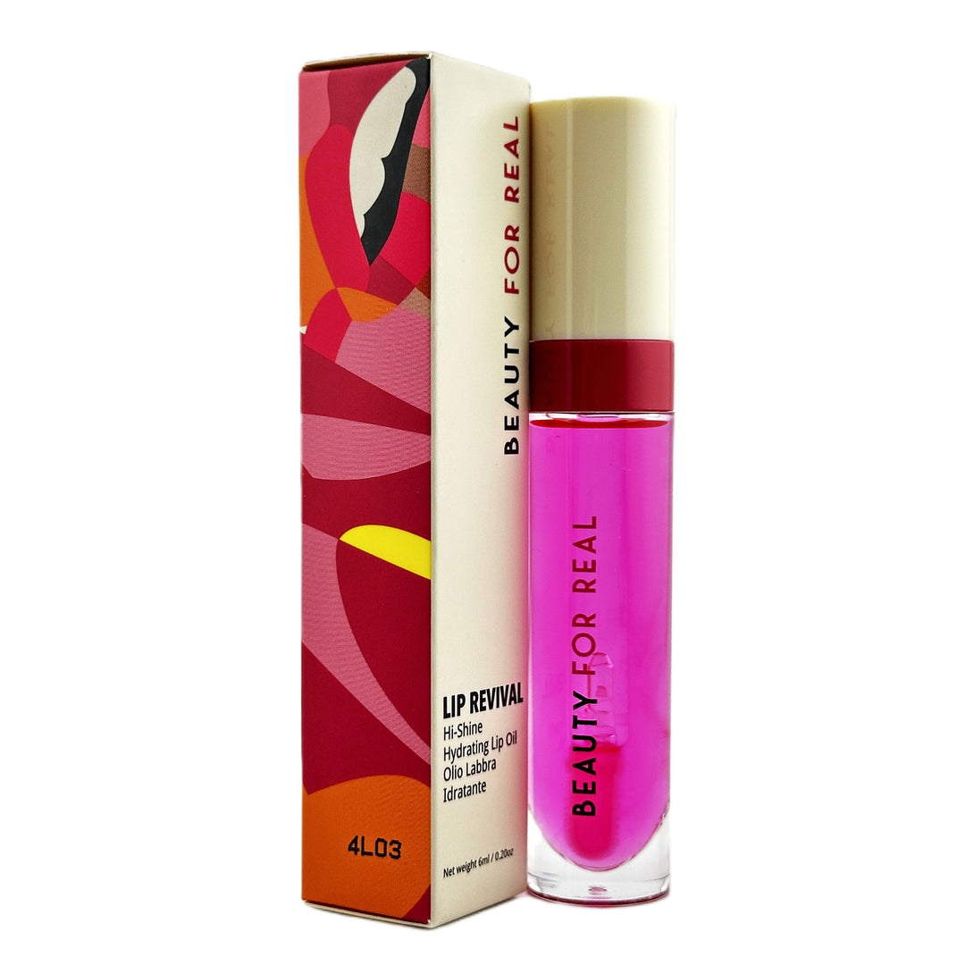 Beauty For Real LIP Revival Lip Oil - RASPBERRY BERET - 6 ml / 0.20 oz – Cosmetics | Glam Command